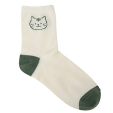 ふくふくにゃんこ バイカラーソックス