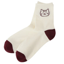 ふくふくにゃんこ バイカラーソックス