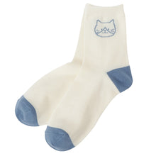 ふくふくにゃんこ バイカラーソックス