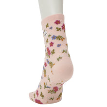 ふくふくにゃんこ 花柄刺繍ソックス