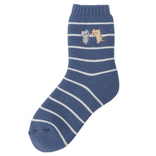 ふくふくにゃんこ 刺繍裏起毛ソックス