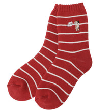 ふくふくにゃんこ 刺繍裏起毛ソックス