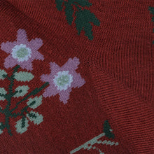 ふくふくにゃんこ 花柄クルーソックス