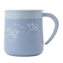 ふくふくにゃんこ ブルーふた付きステンレスマグカップ