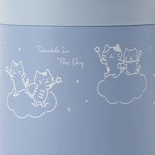 ふくふくにゃんこ ブルーふた付きステンレスマグカップ