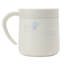 ふくふくにゃんこ ブルーふた付きステンレスマグカップ