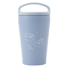 ふくふくにゃんこ ブルーハンドル付きステンレスタンブラー