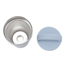 ふくふくにゃんこ ブルーハンドル付きステンレスタンブラー