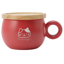 ふくふくにゃんこ 木製ふた付きマグカップ