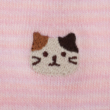 ふくふくにゃんこ ミックスカラークルーソックス