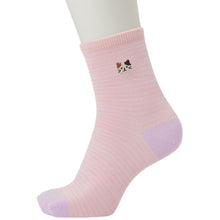 ふくふくにゃんこ ミックスカラークルーソックス