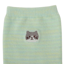 ふくふくにゃんこ ミックスカラークルーソックス