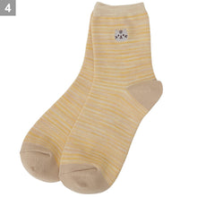 ふくふくにゃんこ ミックスカラークルーソックス