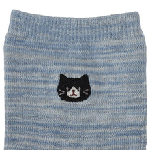 ふくふくにゃんこ ミックスカラークルーソックス