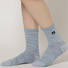 ふくふくにゃんこ ミックスカラークルーソックス