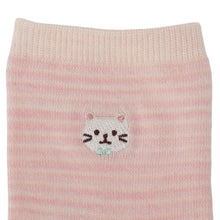 ふくふくにゃんこ ミックスカラークルーソックス