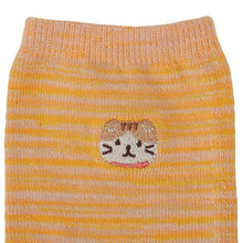 ふくふくにゃんこ ミックスカラークルーソックス