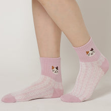 ふくふくにゃんこ パステルアンクルソックス