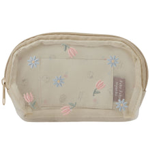 ふくふくにゃんこ フラワーメッシュポーチ