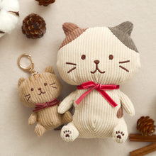 ふくふくにゃんこ コーデュロイおすわりマスコット