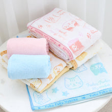 ふくふくにゃんこ フェイス無撚糸フェイスタオル2枚組