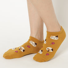 ふくふくにゃんこ 総柄スニーカーソックス