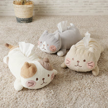 ふくふくにゃんこ ほっぺ寝そべりティッシュボックスカバー