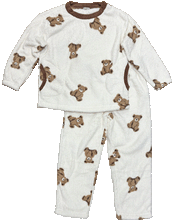 フラッフィーボア丸首パジャマ