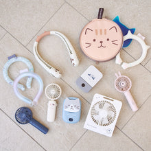 ふくふくにゃんこ 静音3WAYアロマハンディファン