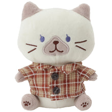 ふくふくにゃんこ 着せ替えチェックシャツ