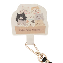ふくふくにゃんこスマホストラップ