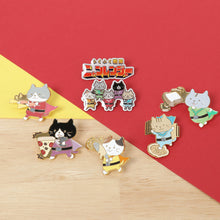 ふくふくにゃんこ ニャンレンジャーピンバッジセット
