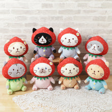 ふくふくにゃんこ いちごおすわりマスコット