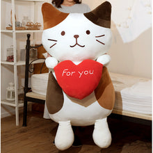 【予約商品】ふくふくにゃんこ Bigハートおすわりクッション