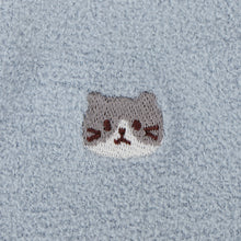  ふくふくにゃんこ 無地刺繍モールソックス
