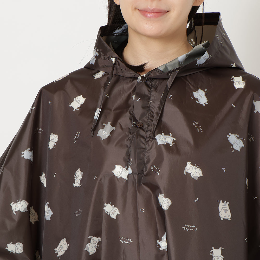 ふくふくにゃんこ レインチャリポンチョ – HAPiNS online shop