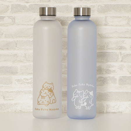 ふくふくにゃんこ くすみカラー ウォーター ボトル 1000ml