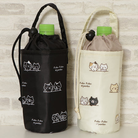 ふくふくにゃんこ はっ水保冷保温ペットボトルホルダー