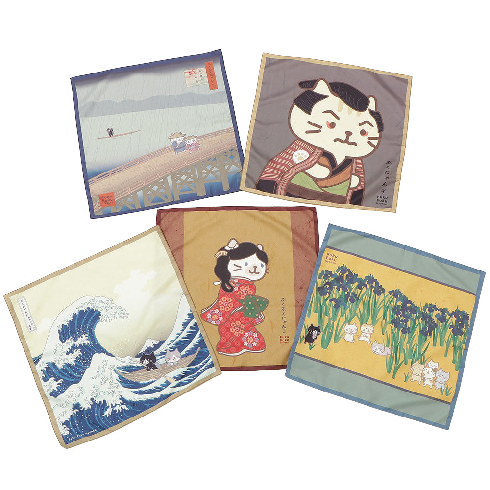 ふくふくにゃんこ 日本画風風呂敷【ガチャガチャ販売】 – HAPiNS