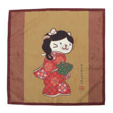  ふくふくにゃんこ 日本画風風呂敷【ガチャガチャ販売】
