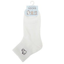  ふくふくにゃんこ ワンポイント 刺繍 アンクル ソックス
