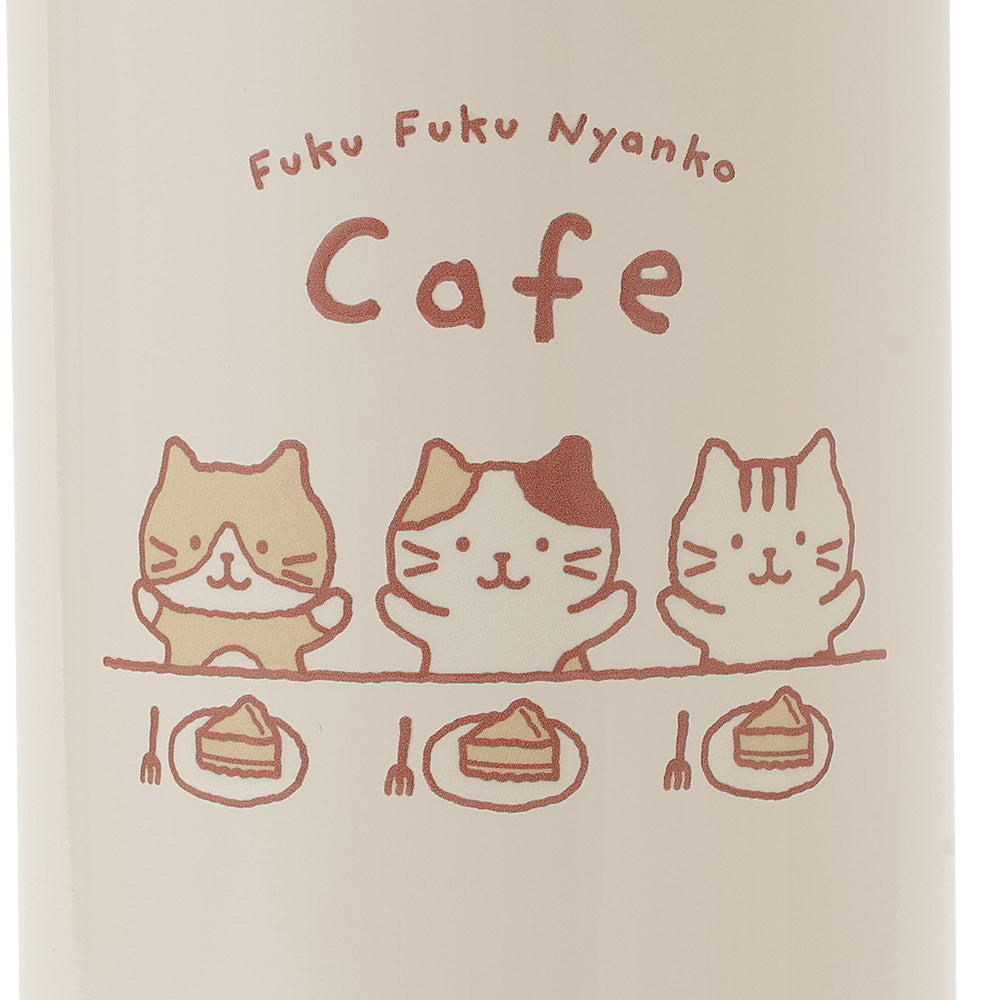 ふくふくにゃんこ  スイーツカフェスクリューステンレスボトル
