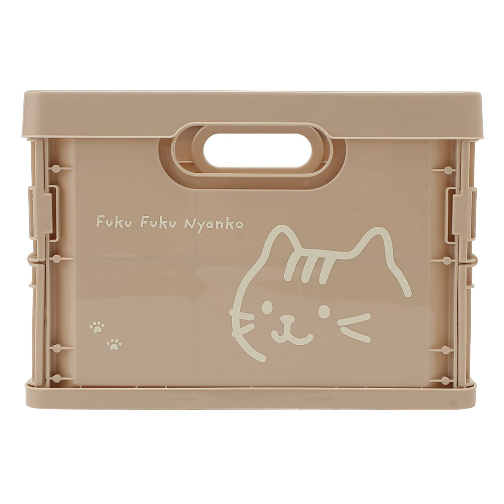 ふくふくにゃんこ  フェイス折りたためるプラコンテナMサイズ