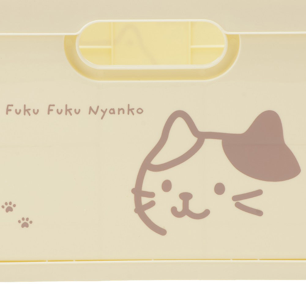 ふくふくにゃんこ フェイス折りたためるプラコンテナMサイズ – HAPiNS