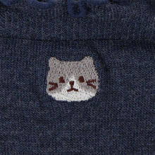  ふくふくにゃんこ 吸湿発熱メロウ刺繍クルーソックス
