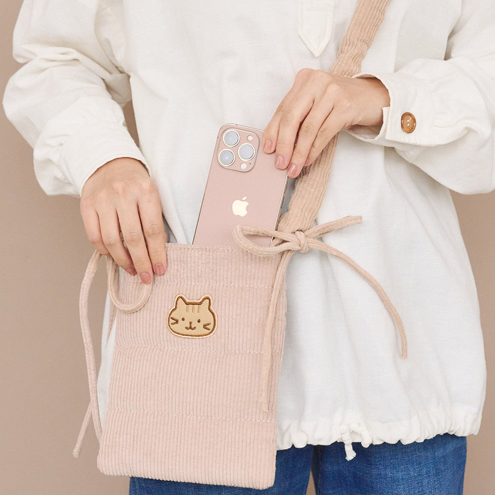 ふくふくにゃんこ コーデュロイスマホショルダー – HAPiNS online shop
