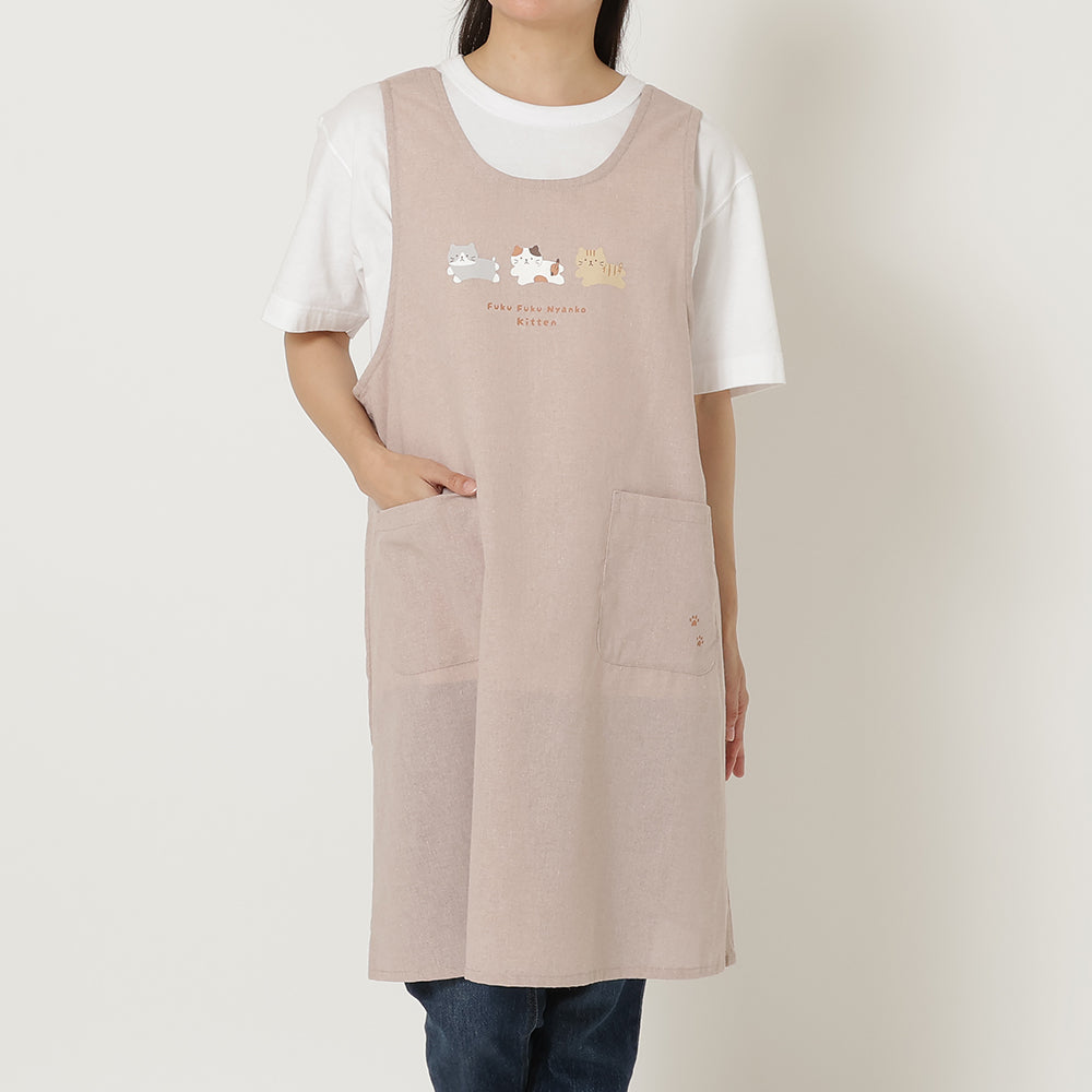 ふくふくにゃんこ KITTENかぶりエプロン