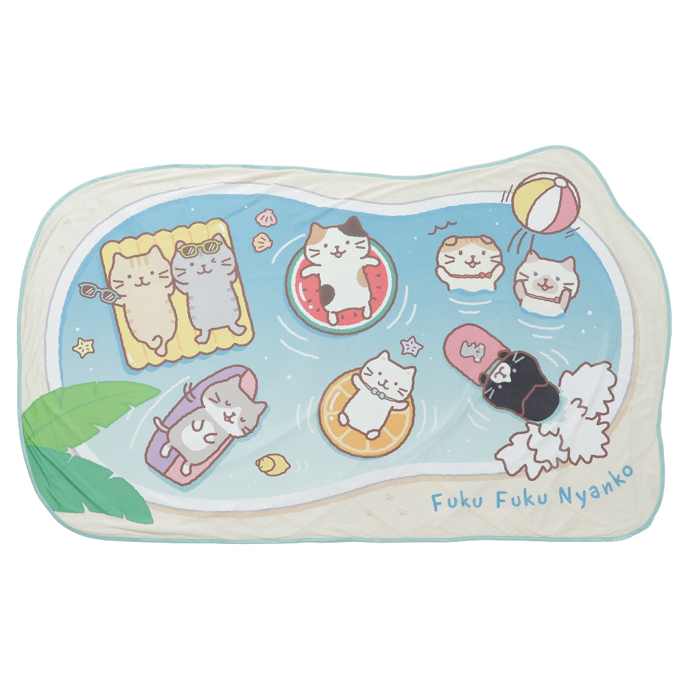 ふくふくにゃんこ 接触冷感ダイカットケット