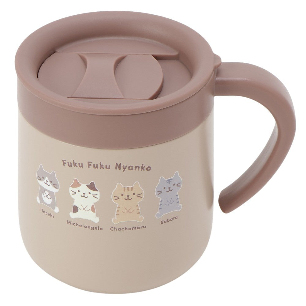 ふくふくにゃんこ ちょこんとふた付きステンレスマグ – HAPiNS online shop