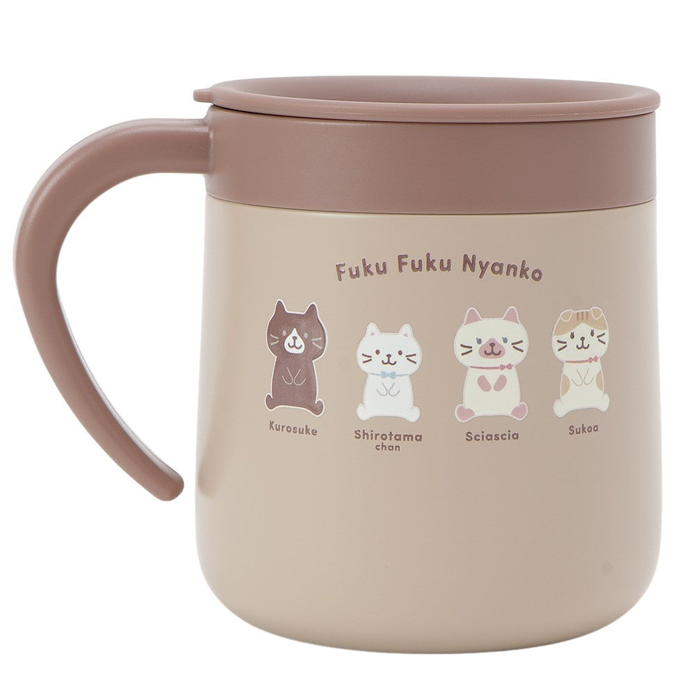 ふくふくにゃんこ ちょこんとふた付きステンレスマグ – HAPiNS online shop